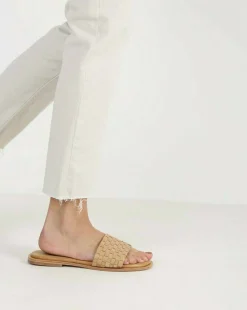 Geflochtene Slipper Gegerbtes Leder Sand | Shabbies Amsterdma