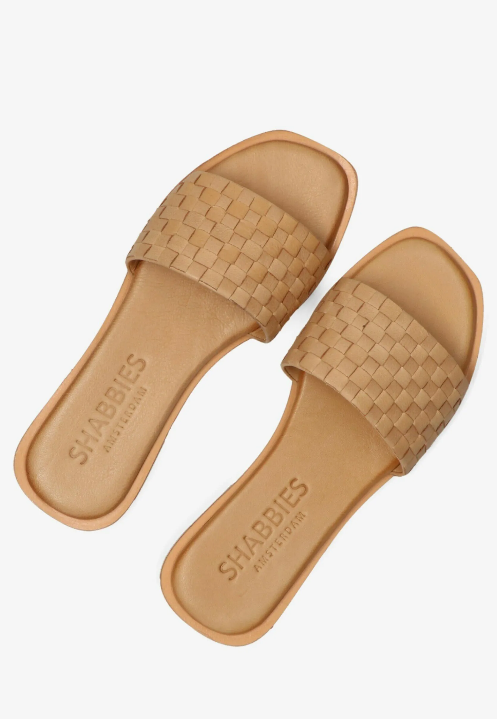 Geflochtene Slipper Gegerbtes Leder Sand | Shabbies Amsterdma