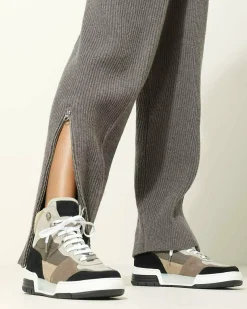 Hohe Sneaker Revin Taupe Fur Damen | Shabbies Amsterdam