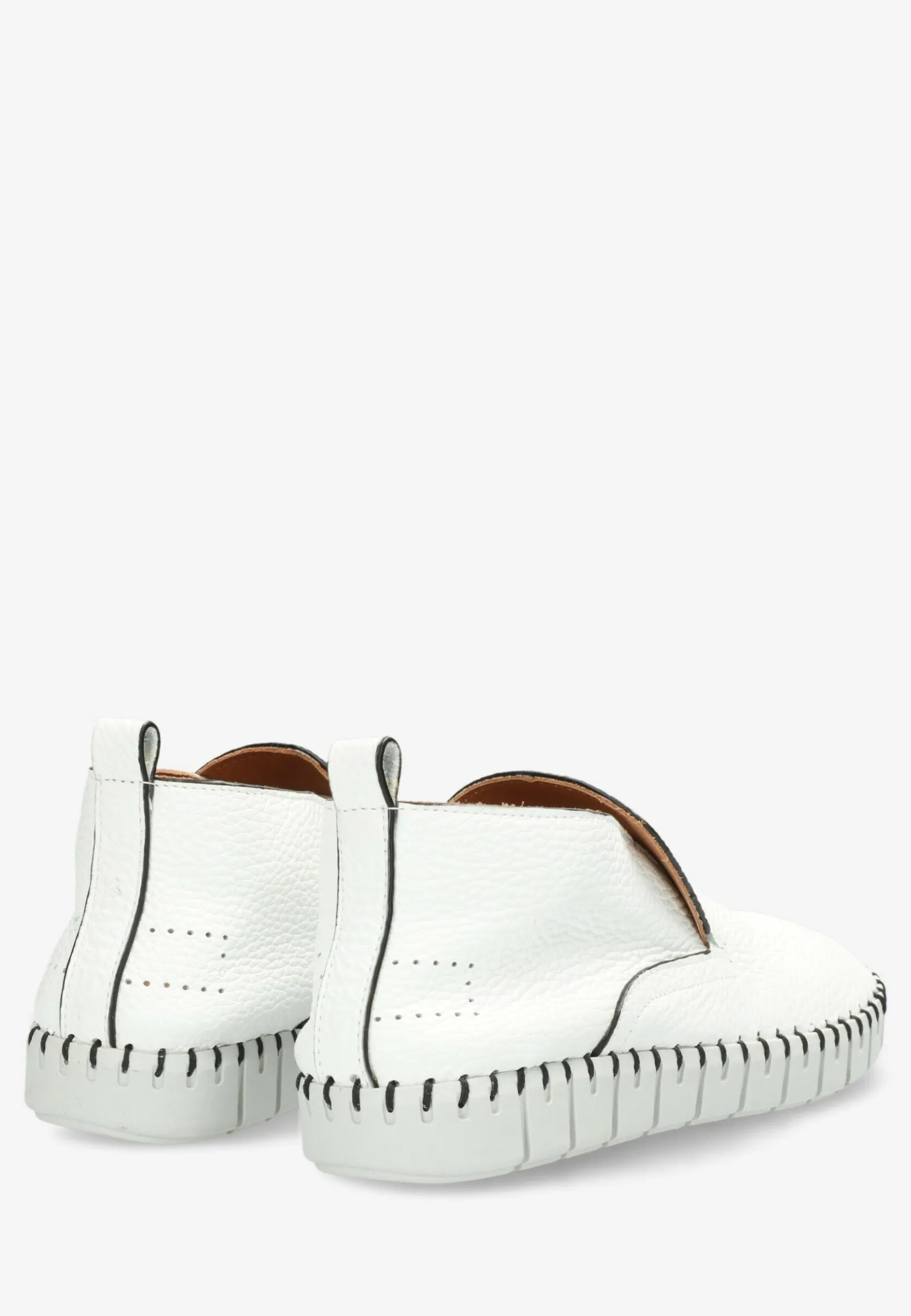 Loafer High With Flexible Sole Heavy Grain Leather White