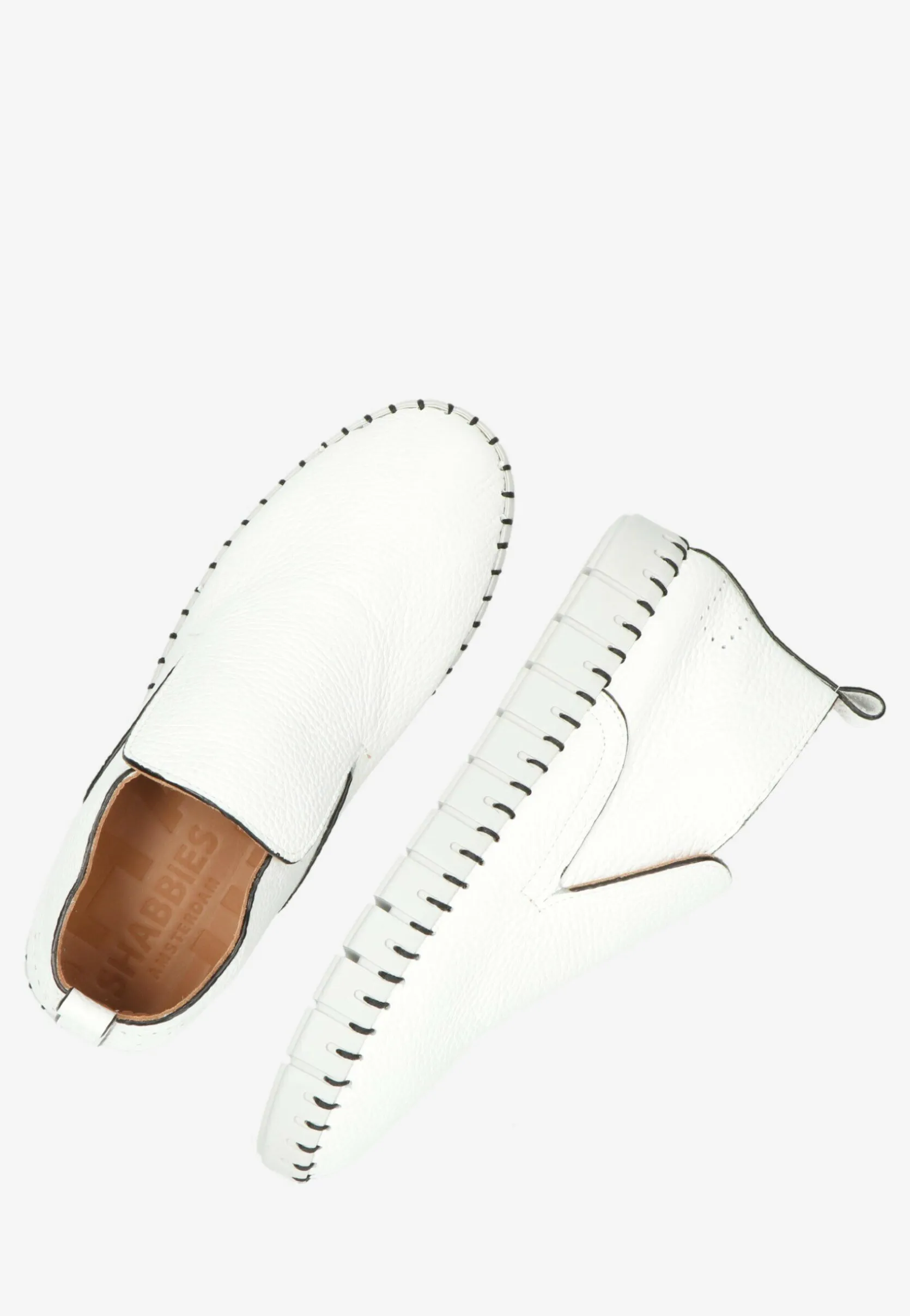 Loafer High With Flexible Sole Heavy Grain Leather White