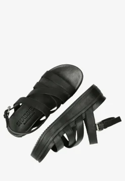 Sandale Glattleder Schwarz