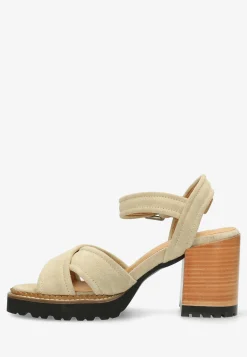 Sandale Mit Absatz Lieve Sand Fur Damen | Shabbies Amsterdam