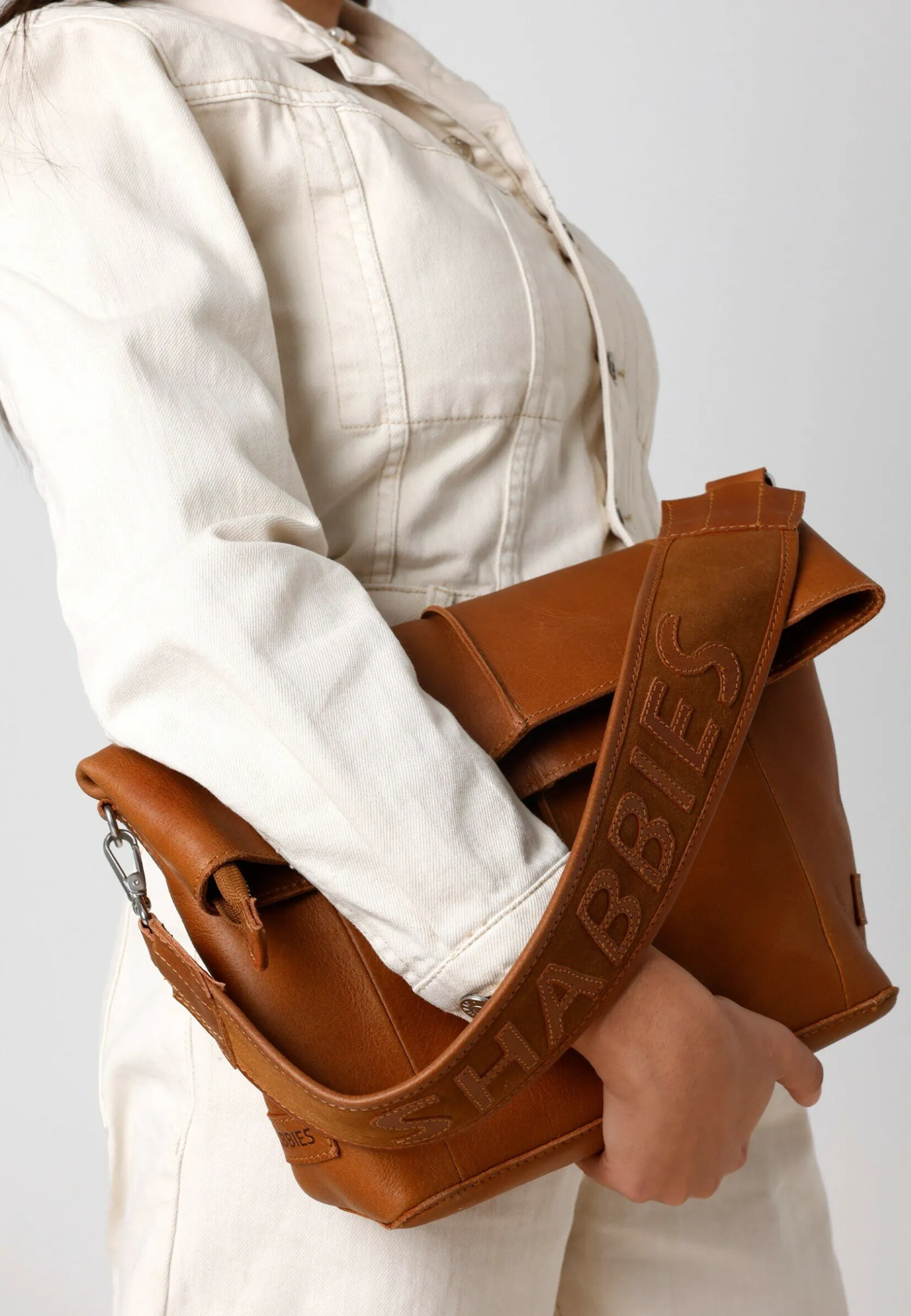 Schultertasche Cait Light Cognac Fur Damen | Shabbies Amsterdam