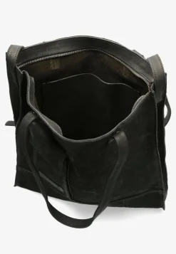 Shopper Naturlich Gegerbtes Leder Schwarz