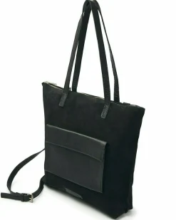 Shopper Wildleder & Glattleder Schwarz