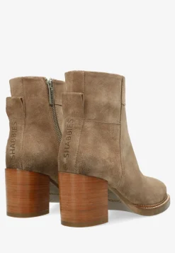 Stiefelette Mit Absatz Taupe