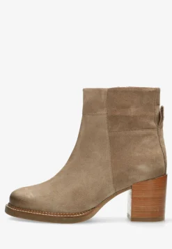 Stiefelette Mit Absatz Taupe
