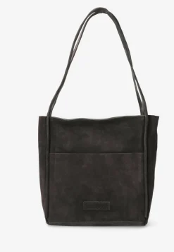 Umhangetasche Aus Gewachstes Wildleder Grau