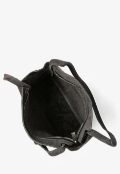 Umhangetasche Aus Gewachstes Wildleder Grau